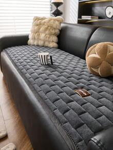 1 tấm phủ ghế sofa dày và mềm mại, có thể dùng như chăn hoặc khăn trải, phù hợp cho mọi mùa, giặt máy và giặt tay được, chống bụi và vết bẩn, tuyệt vời để bảo vệ đồ nội thất của thú cưng, sử dụng hàng ngày, trang trí mùa thu, trang trí phòng, chuẩn bị cho năm học mới, phù hợp với ghế sofa 2/3/4 chỗ (có nhiều kích cỡ khác nhau) - Màu xám đen - Xem 3