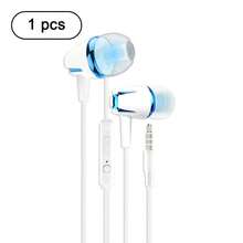 有线耳机，3.5mm接口，入耳式低音立体声耳机，带麦克风和音量控制，适合游戏 - 查看 20