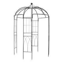 207*207*270cm Plant Trellis, Courtyard Plant Trellis, Climbing Trellis, Plant Pavilion, Courtyard Wrought Iron Gazebo Iron Arch Black - Black - View 12
