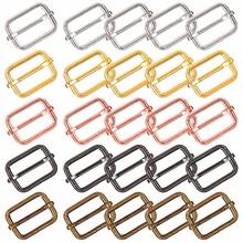 25pcs 1 Inch Metal Rectangular Adjustable Webbing Sliders, Suitable For Wallets, Buckles, Straps, Backpacks, Pet Leashes, Leather Crafts - One Size - View 1
