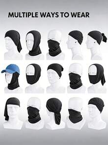 1pc/2pcs Men's And Women's Same UPF Sunscreen, Windproof, Dustproof, Breathable Face Mask, Black Neck Mask, Suitable For Outdoor Sports Such As Riding, Motorcycle, Skiing, Etc. It Is A Good Choice For Windproof And Sun Protection In Summer And The Perfect Summer Gift,Festival,Travel - Face Mask - View 7