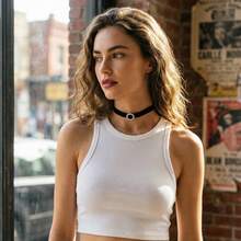 ​1Pcs Minimalist Lace Choker Necklace Bone Chain Neck Chain Elegant Versatile Style Elegant Women's Accessory ​ ​ - 黑色4 - 查看 11