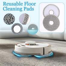 4 Pack Microfiber Replacement Mop Pads For IRobot Plus 505/405 Combo Robot Washable Reusable Floor Cleaning Pads Exact Fit Soft White - như hình - Xem 4