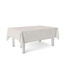 VALENTIA HOME  Mantel Hule TROPIC | Mantel Estampado Antimanchas | Mantel Repelente de Agua | Mantel Protección Mesa | Mantel al Corte para Comedor o Cocina | Varios tamaños | Mantel Rectangular y Redondo al Corte , ✅ Entrega 24/48h - Beis - Ver 3
