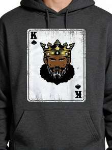 1pc Boys' Heat Transfer Printed T-Shirt, Durable Water-Resistant Graphic Tee - King Of Spades - View 2