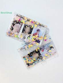 1 cuốn sổ tay A5/A6 dạng vỏ hạt cườm (không bao gồm giấy trong)/giấy trong (25 tờ), sổ nhật ký rời thủ công dễ thương A6/A5 dạng vỏ hạt cườm/giấy trong (25 tờ) Album ảnh - Nhiều kiểu dáng - Xem 7