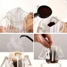 200pcs Disposable Coffee Filter Bags With Handles, Easy To Carry, Leak-Proof, High-Quality Design, Suitable For Home, Office, Commercial Coffee Machines And Tea Brewing, Essential Coffee Accessories And Supplies - Coffee and Tea Filters - View 8