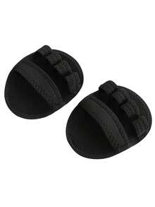 2pcs Weight Lifting Hand Protector, Gym Textured Grip Pad Dumbbell Exercise Gloves Alternative, Anti-Slip Anti-Abrasion Workout Grip Pad For Weightlifting, Fitness, Strength Training, Gym Handle Grip Mat Gym Accessories - Black - View 5