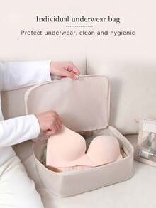 9pcs Travel Packing Cubes Set - Large Capacity Multifunctional Zippered Storage Bags, Handheld Travel Bag, Storage Bag, Mesh Bag, Shoe Bag, Bottle Sleeve, Drawstring Bag, Universal Bag, Luggage Bag, Underwear Storage Bag, Hospital Bag, Shirts, Underwear, Clothing - Multicolor - View 5