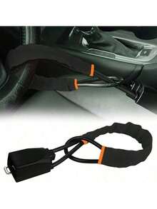 1pc Universal Car Steering Wheel Lock - Seatbelt Buckle Anti-Theft Lock, Comes With 3 Keys, Heavy Duty Safety Tool For Truck/SUV/Van/RV Drivers - Multicolor - View 8