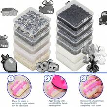 3100颗2.6毫米迷你熔珠像素拼图铁珠DIY高品质手工礼品 - 2.6mm拼豆豆 - 查看 3