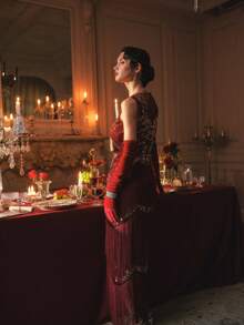 Vintage    Sequins    Fringe  V Wired    Party  Cocktail  Night Out  Tea Party  Dating  Bachelorette Party  Travel  Photoshoot  Wedding  Birthday Party  Gift  Graduation Party  Anniversary Party  Festival  Music Festival  Wedding Guest  Prom  Homecoming  Stage & Concert  Beach  Formal & Evening  Family - 紅色 - 查看 2