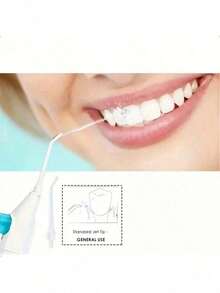 Water Flosser, Manual Dental Cleaner, Travel Portable Teeth Cleaning Device - Mint Blue - View 5