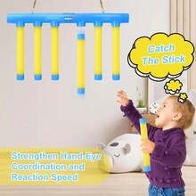 Falling Sticks Game, Catching Sticks Toy For Kids, Reaction Time Training, Interactive Educational Toy For Parents And Children, Sports 5UVN - Yellow - View 2