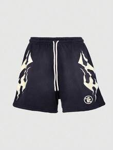 Men's Statement Print Shorts Fashion Designer Patterned Casual Daily Wear Shorts - Multicolor - View 1