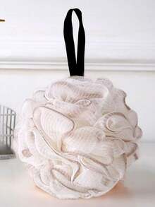 1个优质沐浴海绵，新款花朵造型，柔软耐用，可爱少女款，去角质，柔软舒适，带抽绳，适合所有肤质 - 多色 - 查看 8