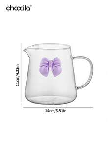 choxila 1 bình pha cà phê nhỏ giọt hình nơ màu tím/hồng, bình pha cà phê không nắp bằng thủy tinh borosilicate cao cấp, thích hợp cho gia đình/văn phòng/quán cà phê. - Hồng - Xem 10