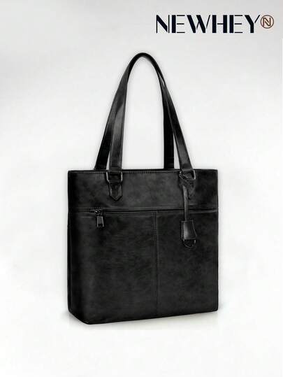 NEWHEY Tote Bag Business Bag For Men Large Capacity Handbag Shoulder Bag 13-Inch PC Compatible Water-Repellent With Zipper Commuting Business Trip Travel