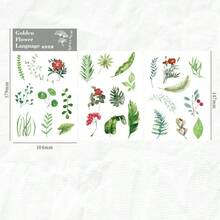 3pcs/Set Botanical Stickers, Flat Adhesive Stickers With Backing, DIY For Album, Notebook, Phone Case, Books Scrapbook Supplies Scrapbooking - 1 Set - View 12