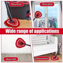 4 Pack Mop Head Replacement Compatiable With Ocedar EasyWring Mop,Mop Heads Refill For Easywring Spin Mop 1 Tank System - Microfiber Chenille, Easy To Replace,Deep Floor Cleaning And Machine Washable - Màu đỏ - Xem 7