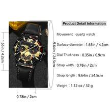 男士时尚石英表四件套，含日期显示、吊坠项链、戒指和手链 - 男士理想礼物 - 黑色 - 查看 2