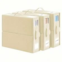 6 Pack Bed Sheet Organizers And Storage  - Foldable Sheet Holder For Linen Bedding Storage Box For Organization, Sheets Set Holder For Blanke, Towel - 彩色 - 查看 12