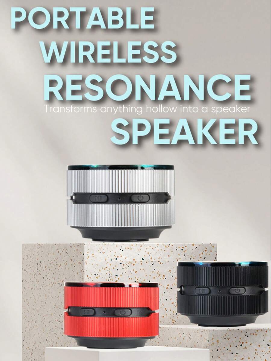 Nebunovo Bone Conduction Buzzer Bluetooth Speaker, Turns Any Object With Space Into A Speaker. Humbird Wireless Portable Subwoofer Sound Travel Speaker