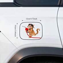 这款蓝色技工猫油箱贴纸防水易贴，是DIY汽车装饰的完美之选。贴纸图案是一只穿着蓝色背带裤、戴着红色帽子的可爱猫咪正在给你的爱车加油，增添趣味性。 - 汽車通用 - 查看 10