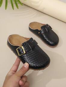 Children's Thick Sole Outdoor/Indoor Slip-On Sandals, Spring/Summer - Black - View 8