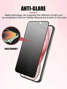 BOLLYMORE 5pcs - Full Screen Matte Privacy Screen Protector Film Compatible With IPhone 17 Pro Max/17 Air/16 Pro Max/16e/15 Pro Max/14 Plus/13 Pro Max/12 Mini/11 Pro Max/XS Max And Other Models. Featuring Dual-Sided Privacy Filter, Compatible With Phone Cases, Full Screen Coverage. Anti-Peeping, Anti-Fingerprint, Upgraded Edge Protection, Scratch-Resistant, Easy Installation Without Bubbles. - Clear - View 4