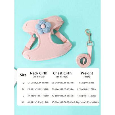 Dây dắt và đai đeo cho chó nhỏ, thích hợp để huấn luyện và dắt chó đi dạo như chó Poodle nhỏ, Bichon Frise, Pomeranian và các giống chó nhỏ khác.