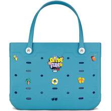 1 EVA Beach Bag, Tote Bag, Casual Tote Bag, Women's Picnic Shoulder Bag, Waterproof, Lightweight, Durable, Multi-Functional Essential Bag, Multi-Functional Shoulder Bag Shopping Tote Bag, Mesh Bag, Multi-Functional Toiletry Bag, Bathroom Bag And Shoulder Bag, Lightweight, Large Capacity, Portable Mesh Beach Bag, Suitable For Family Travel, Vacation, Beach, Camping And Hiking, Summer Bag, Cosmetic Bag - 彩色 - 查看 31