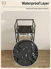 1件装多层浴室收纳架，带旋转轮，可作洗衣篮、内衣裤收纳架 - 彩色 - 查看 10