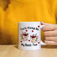 可爱友情马克杯，趣味生日/圣诞礼物，送给最好的朋友、姐妹、伴侣、丈夫、妻子、同事，表达感谢、感恩之情，咖啡杯/茶杯，“你永远是我最好的朋友” - 彩色 - 查看 3