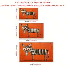 1 miếng dán tường 2D phẳng, họa tiết ngựa vằn trên nền cam, dễ dàng lắp đặt, được làm từ chất liệu PVC tự dính chất lượng cao, chống thấm nước và dầu mỡ, lý tưởng cho nhà bếp, phòng ăn và quán cà phê, phong cách hiện đại. - Kiểu 1 - Xem 9