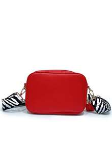 1pc Girls' Quilted Crossbody Bag, Adjustable Zebra Print Strap, Fashionable Diamond Embroidery, Great Gift - Multicolor - View 12