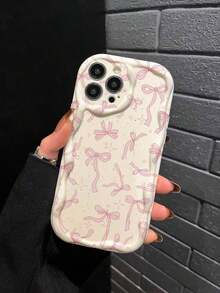 1pc Bow-Knot TPU Wavy Anti-Drop Phone Case Compatible With IPhone 11, 12, 13, 14, 15, 16, 12 Pro Max, 13 Pro Max, 14 Pro Max, 15, 15 Pro, 15 Plus, 15 Pro Max, 16 Pro Max, 17, 17 Pro Max, A03, A04, A12, A13, A23, A24, A33, A34, A52, A72, A73, S20 FE, S22, S23, S24 - 款式1(1件) - 查看 6