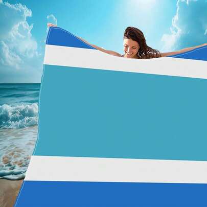 Thảm trải biển cỡ lớn màu xanh dương, chống thấm nước và chống cát, nhẹ và dễ mang theo kèm túi đựng, bền, dễ gấp gọn, thích hợp cho du lịch, cắm trại, leo núi, dã ngoại.