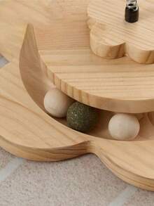 1pc/2pcs Cat Scratching Post/Climbing Tower With Elevated Design, Featuring Durable Anti-Scratch Sisal Rope Pads. Includes Built-In Cat Teaser Wand And Cat, Perfectly Satisfying Cats' Self-Grooming, Scratching And Entertainment Needs. An Excellent Gift For Kittens. Cat Scratching Post, Cat Supplies, Cat Toys - Khaki - View 4