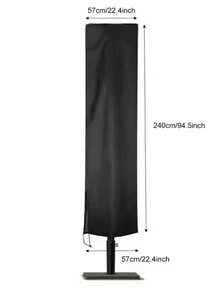 Nathdy 210D Black Waterproof Sun Umbrella Cover With Zipper Design, Dustproof, Waterproof And UV Resistant, Suitable For 6 Sizes Of Outdoor Sun Umbrellas - Black - View 17