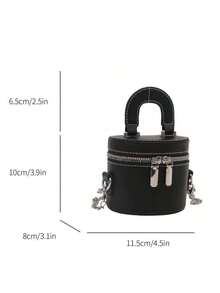 2026新款批发独特高品质化妆盒、迷你口红包、女士单肩斜挎包 - 黑色 - 查看 7