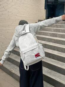 新款时尚大容量多功能经典可爱便携旅行通勤背包，适合各种场合 - 淺灰色 - 查看 3