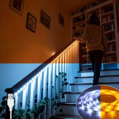 USB-Powered LED Strip Lights With Touch Switch Control. Two Styles: Warm Light And White Light.The Strip Is Flexible And Suitable For Decorative Lighting In TV Backlighting, Bedrooms, Kitchens, Wardrobes, And More.