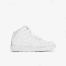 Nike 儿童中帮魔术贴简约运动休闲鞋 Air Force 1 LE 纯白 Air Force One 运动鞋 - 白色 - 查看 5