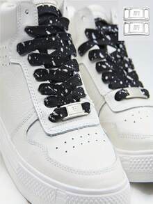 1對鞋帶及2入組裝飾扣-中性時尚圖案印花鞋帶，適用於帆布鞋、運動鞋、白色鞋、滑板鞋、高筒鞋，男女適用 - 彩色 - 查看 5