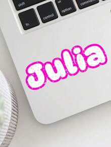 Custom Your Text Here Clear Vinyl Stickers, Custom Clear Vinyl Stickers, Custom Clear Sticker, Clear Vinyl Custom Logo, Custom Sticker Laser Sticker.Personalized Retro Name Sticker: Holographic Water Resistant Decal.Personalized Bubble Letter Name Sticker - Custom Water Bottle, Laptop, School Decal. - Multicolor - View 22