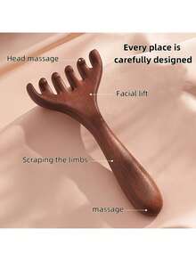 2pcs Deer Antler Comb Set | Scalp Massager And Acupressure Tool | 6-Prong Design For Head, Eye, And Face Massage | Natural Comb Helps Hair Growth, Relaxation And Stress Relief | Wellness Gift - View 4