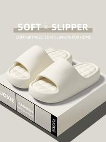 2026 Nuevas Pantuflas de Pan de EVA, Sandalias Suaves de Verano para Interiores del Hogar con Suela de 3.5cm Usables - Blanco - Ver 3