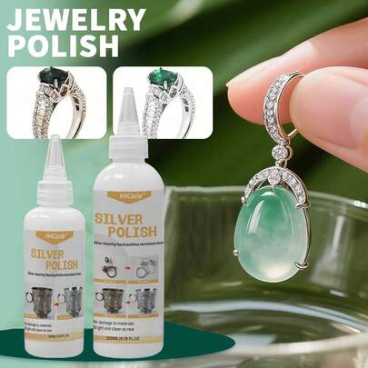 H4Cacle 1 pieza Limpiador de joyas, Líquido limpiador de joyas de metal, Líquido limpiador de relojes y anillos para eliminar el óxido, protección contra el desgaste y cuidado de diamantes - Limpia, brilla, pule