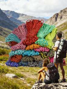 10M 黑色尼龙编织绳，扭曲聚丙烯绳，适合户外使用、晾衣绳、帐篷 DIY、手工和装订 - 彩色 - 查看 2